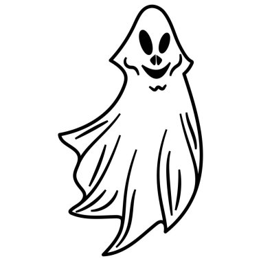 Cadılar Bayramı Hayalet Çizgisi Çizimi