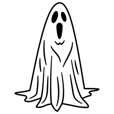 Cadılar Bayramı Hayalet Çizgisi Çizimi