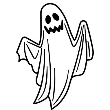 Cadılar Bayramı Hayalet Çizgisi Çizimi