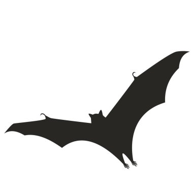 Düz Cadılar Bayramı Yarasa Silüeti