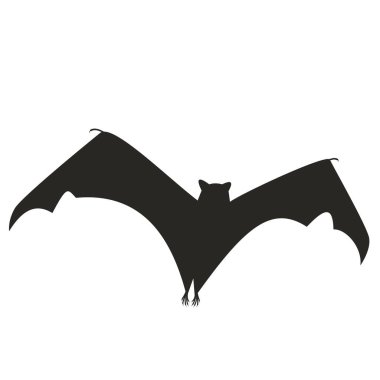 Düz Cadılar Bayramı Yarasa Silüeti