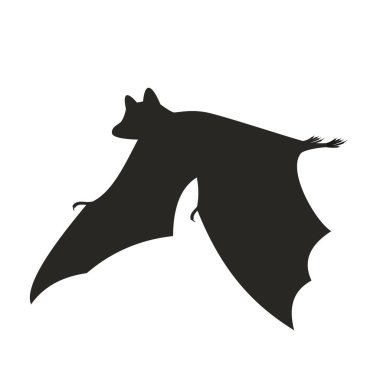 Düz Cadılar Bayramı Yarasa Silüeti