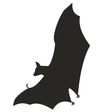 Düz Cadılar Bayramı Yarasa Silüeti