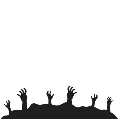 Cadılar Bayramı Zombi El Silueti