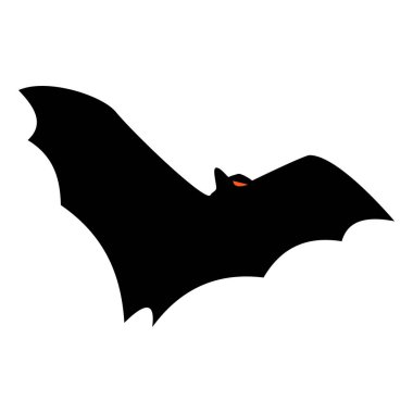 Düz Cadılar Bayramı Yarasa Silüeti
