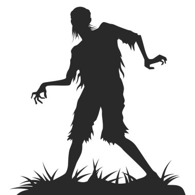 Cadılar Bayramı Zombi Silueti Çizimi