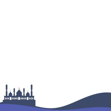 İslam Camii Manzarası Siluet Sınırı