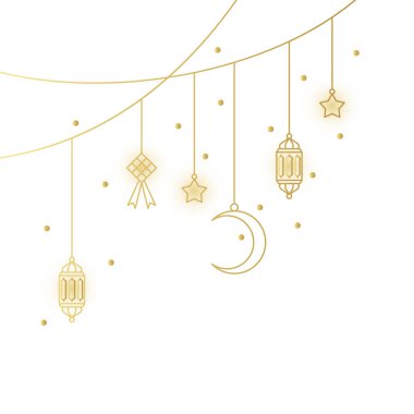Altın Ramazan Asılma Sınırı Dekorasyonu