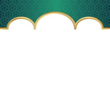 Modern Altın İslami Sınır Dekorasyonu