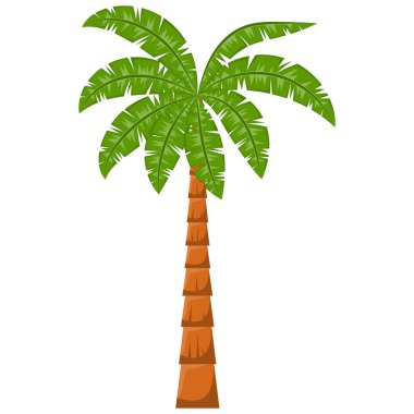 Yeşil ve Kahverengi Minimalist Palmiye Ağacı Çizimi