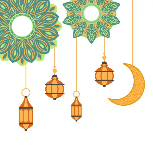 Ay Sınırı Dekorasyonlu İslami Fener