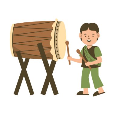 Çocuklar Kurban Bayramı 'nı kutlamak için İslami Davul Çalıyor