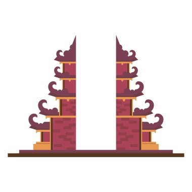Geleneksel Bali Tapınağı İllüstrasyonu