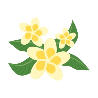 Yaprak İllüstrasyonlu Bali Çiçeği