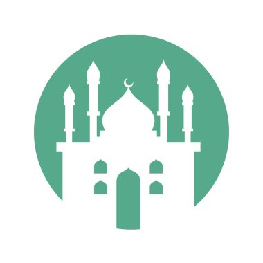 Yeşil İslami Cami Simgesi Simgesi
