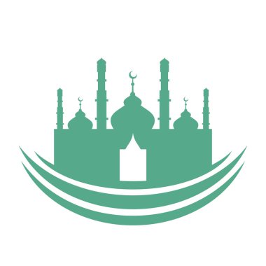 Yeşil İslami Cami Simgesi Simgesi