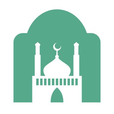 Yeşil İslami Cami Simgesi Simgesi