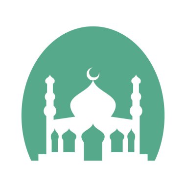 Yeşil İslami Cami Simgesi Simgesi