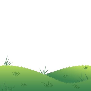 Yeşil Çimen Manzarası Çizimi