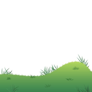 Yeşil Çimen Manzarası Çizimi