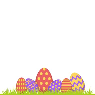 Çimenlikteki Renkli Yumurtalar