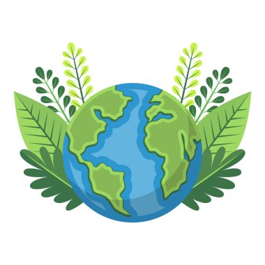 Mutlu Dünya günü illüstrasyon