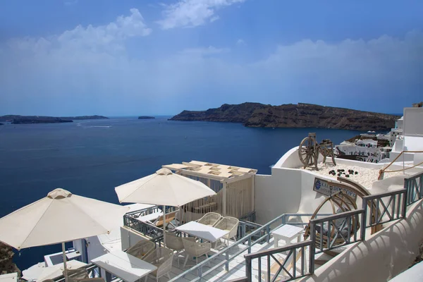 Santorini Oia Greece Травня 2019 Біла Архітектура Села Острові Санторіні — стокове фото