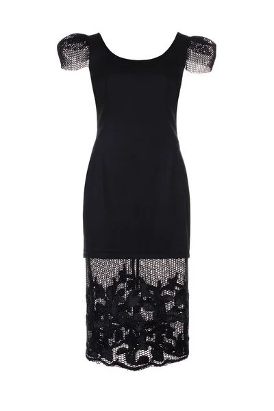 stock image Little black dress. Fashionable concept. Isolated. White background.