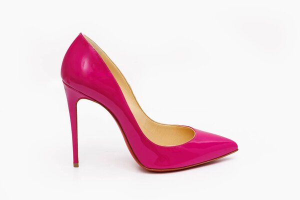 Women's Patent leather High-heeled Stiletto Shoes in Pink