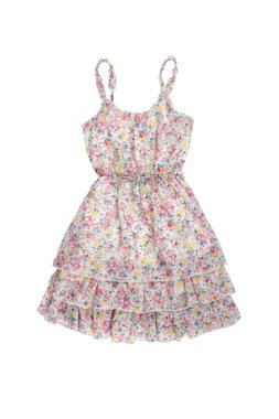 Beyaz arka planda izole edilmiş bir çocuk elbisesi. Kırpma yolu dahil.