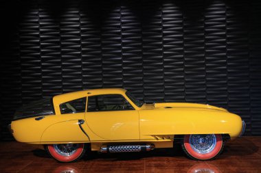 Lahey, Hollanda, 11 Temmuz 2023: 1952 Pegaso Z-102 Cupula, fütürist tasarımlı nadir bir İspanyol spor otomobili, Lahey 'deki Louwman Müzesinde sergilendi..