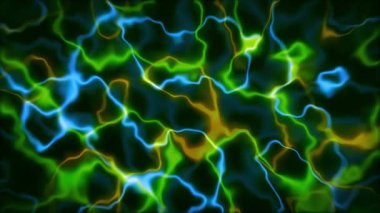 Boşluk Alanı ve Kusursuz Döngü Videoları ile Soyut Neon Işık Arkaplanı Kopyala.