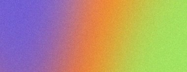 Ayırıcı mor, yeşil ve turuncu arkaplan qith taneli doku, gürültü etkisi.