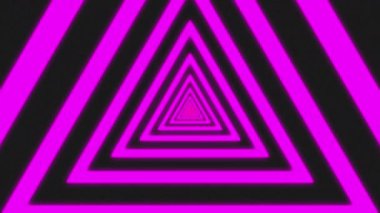 Soyut Neon Üçgen Tüneli