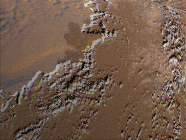 Renkli dinamik dalgaların bulanık arkaplanı olan soyut bir arkaplan. Dalga tasarımı için uygun tasarım