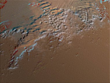 Renkli dinamik dalgaların bulanık arkaplanı olan soyut bir arkaplan. Dalga tasarımı için uygun tasarım