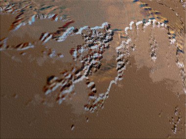 Renkli dinamik dalgaların bulanık arkaplanı olan soyut bir arkaplan. Dalga tasarımı için uygun tasarım