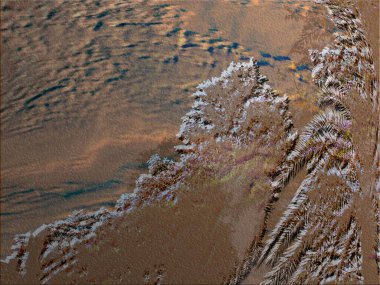 Renkli dinamik dalgaların bulanık arkaplanı olan soyut bir arkaplan. Dalga tasarımı için uygun tasarım