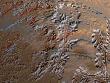 Renkli dinamik dalgaların bulanık arkaplanı olan soyut bir arkaplan. Dalga tasarımı için uygun tasarım