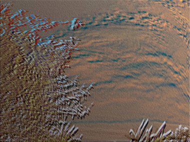 Renkli dinamik dalgaların bulanık arkaplanı olan soyut bir arkaplan. Dalga tasarımı için uygun tasarım