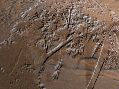 Renkli dinamik dalgaların bulanık arkaplanı olan soyut bir arkaplan. Dalga tasarımı için uygun tasarım