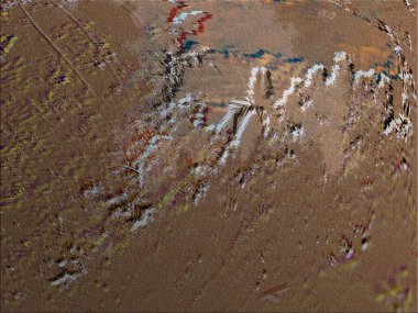 Renkli dinamik dalgaların bulanık arkaplanı olan soyut bir arkaplan. Dalga tasarımı için uygun tasarım