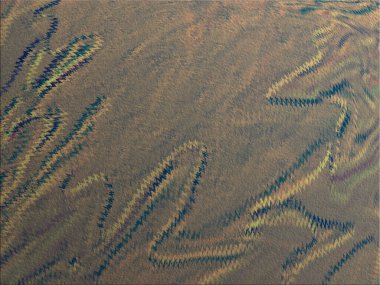 Renkli dinamik dalgaların bulanık arkaplanı olan soyut bir arkaplan. Dalga tasarımı için uygun tasarım