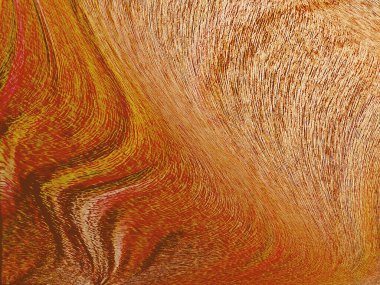 Renkli dinamik dalgaların bulanık arkaplanı olan soyut sarı eğimli arkaplan. Dalga tasarımı için uygun görüntü