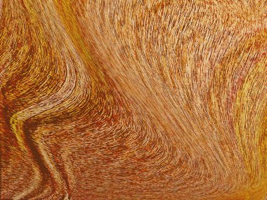 Renkli dinamik dalgaların bulanık arkaplanı olan soyut sarı eğimli arkaplan. Dalga tasarımı için uygun görüntü