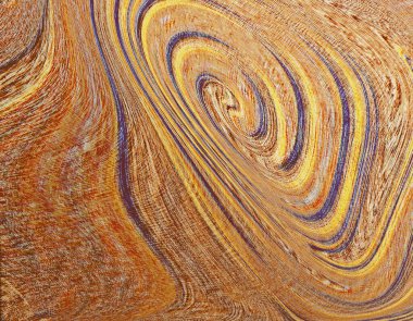 Renkli dinamik dalgaların bulanık arkaplanı olan soyut sarı eğimli arkaplan. Dalga tasarımı için uygun görüntü