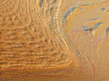 Renkli dinamik dalgaların bulanık arkaplanı olan soyut sarı eğimli arkaplan. Dalga tasarımı için uygun görüntü