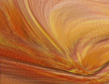 Renkli dinamik dalgaların bulanık arkaplanı olan soyut sarı eğimli arkaplan. Dalga tasarımı için uygun görüntü