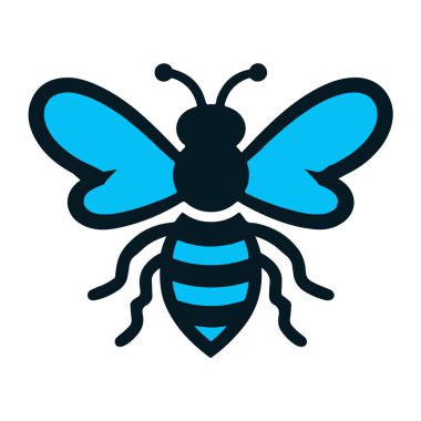 Şirin Arı Sihouette Vektör Tasarımı.