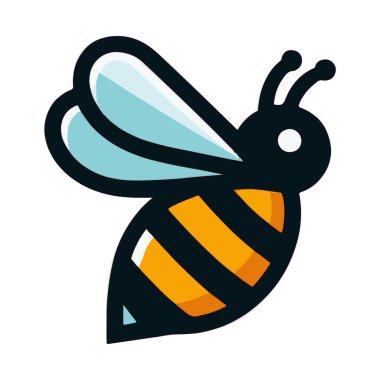 Şirin Arı Silüeti Vektör Çizim Tasarımı.